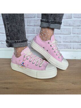 ⭐Converse Chuck Taylor Lift Platform Beads 11 Women Shoes Sneakers Pink A16108C